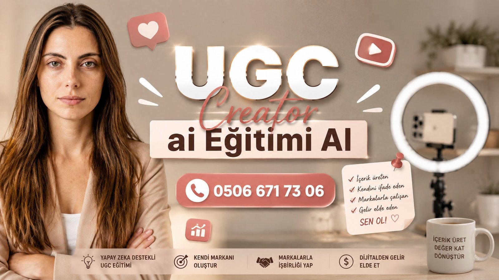 UGC Creator ai Eğitimi Al - 0506 671 73 06