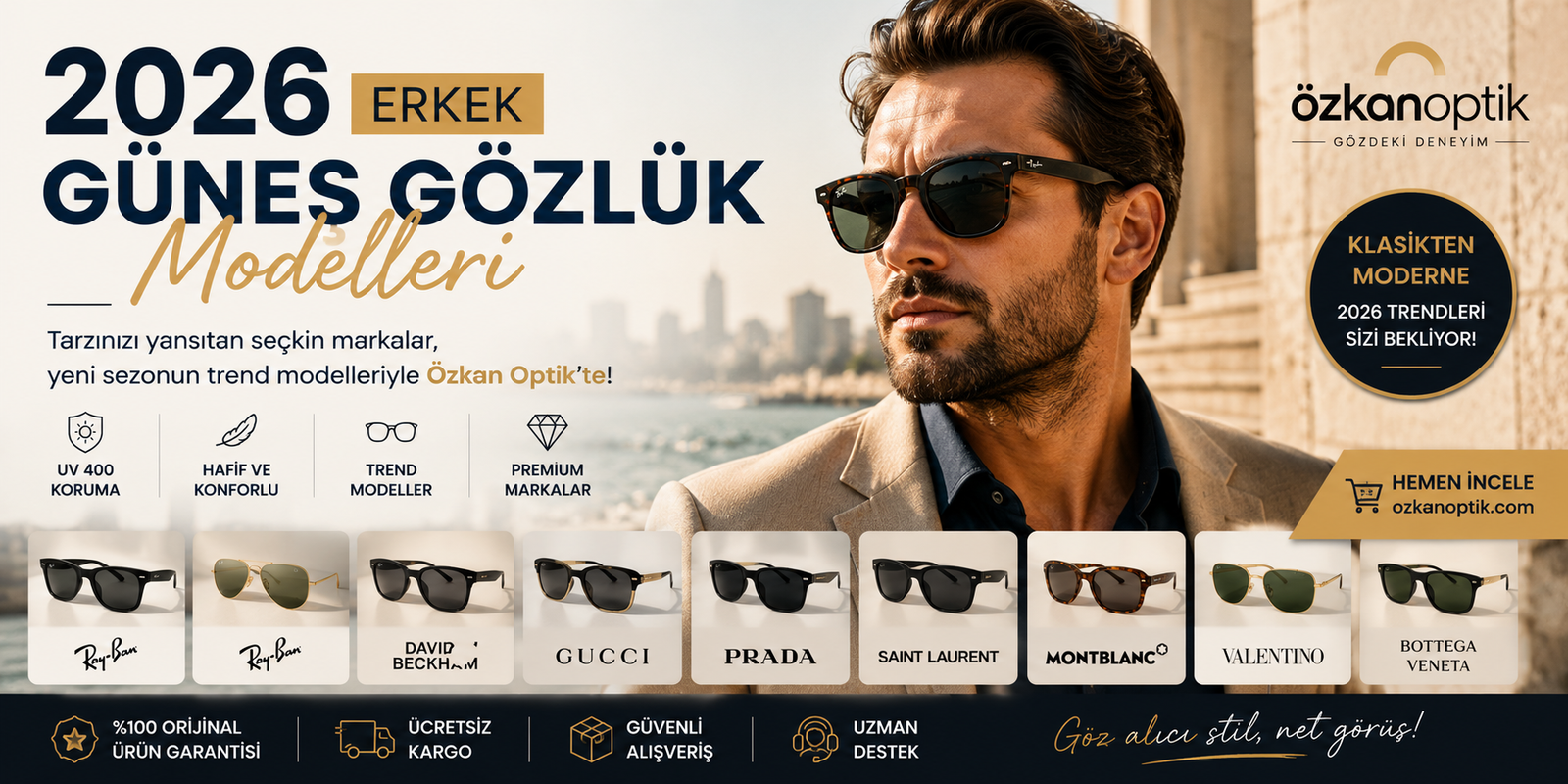 2026 Erkek Güneş Gözlük Modelleri | Özkan Optik